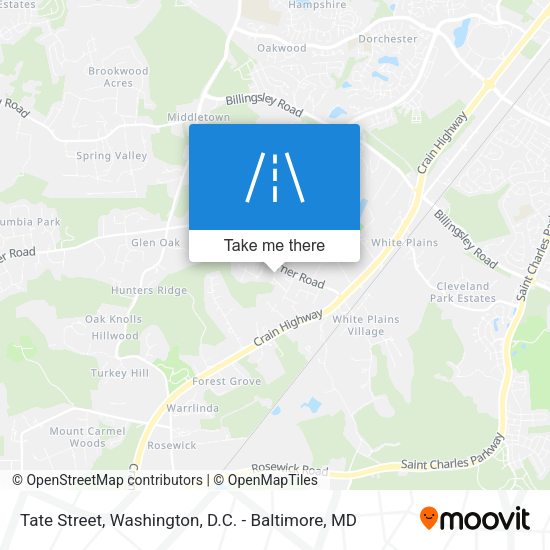 Mapa de Tate Street