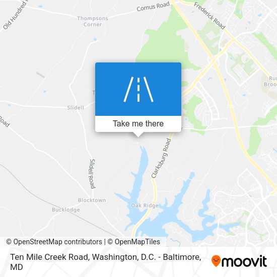 Ten Mile Creek Road map