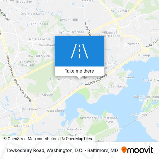 Tewkesbury Road map