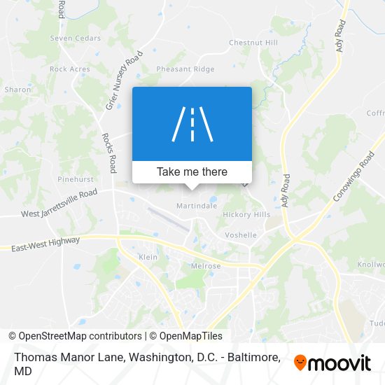 Thomas Manor Lane map