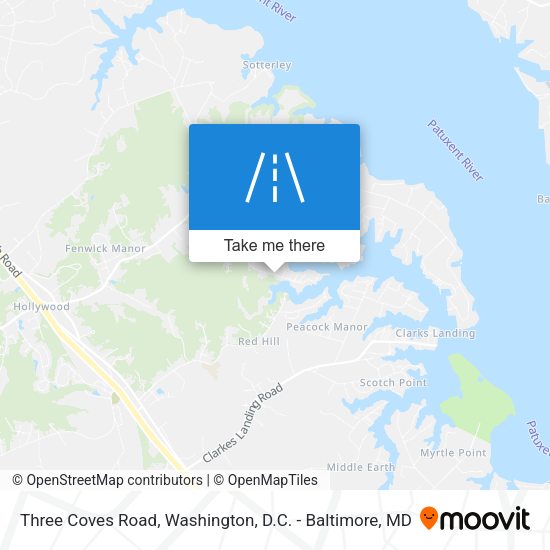 Mapa de Three Coves Road