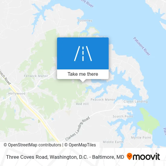 Three Coves Road map