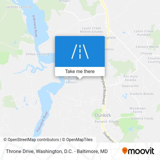 Throne Drive map