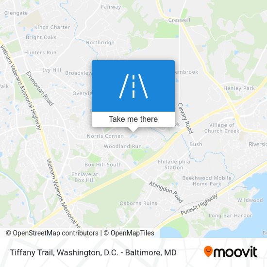Tiffany Trail map