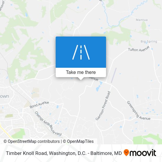 Timber Knoll Road map