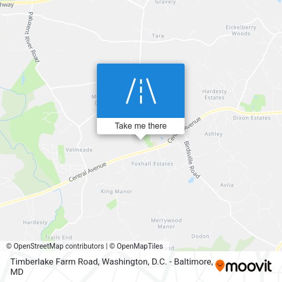 Timberlake Farm Road map