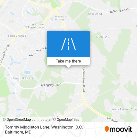 Tommy Middleton Lane map