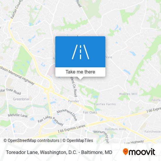 Toreador Lane map