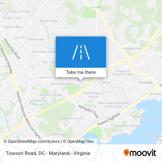 Towson Road map