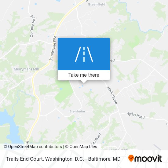 Trails End Court map
