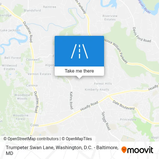 Trumpeter Swan Lane map