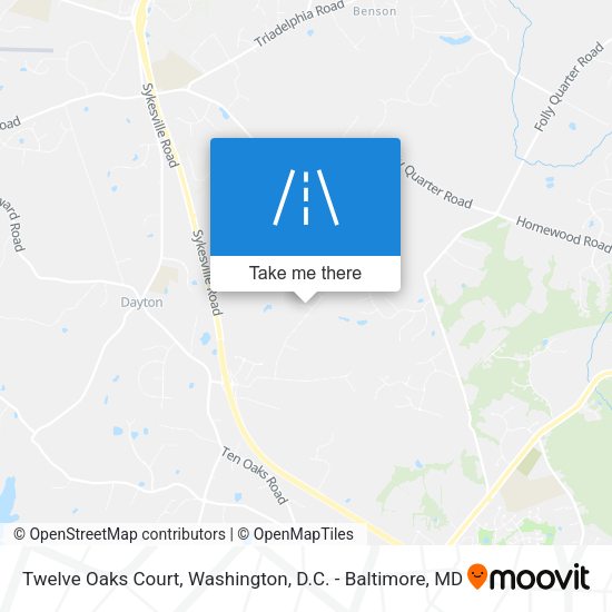 Mapa de Twelve Oaks Court