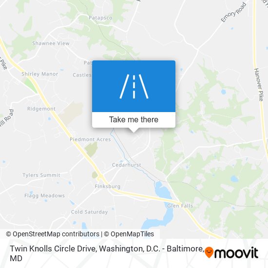 Mapa de Twin Knolls Circle Drive