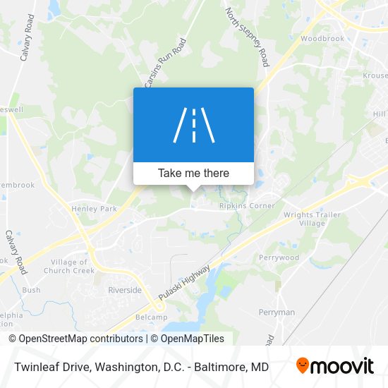 Twinleaf Drive map