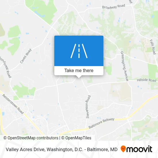 Valley Acres Drive map