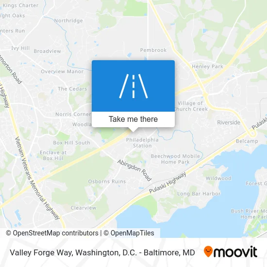 Valley Forge Way map