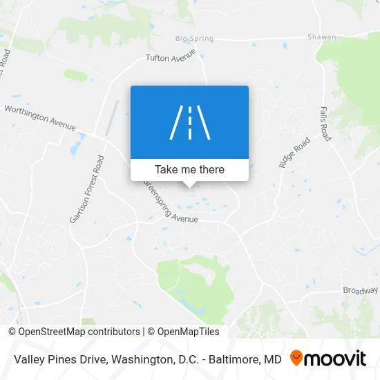 Valley Pines Drive map