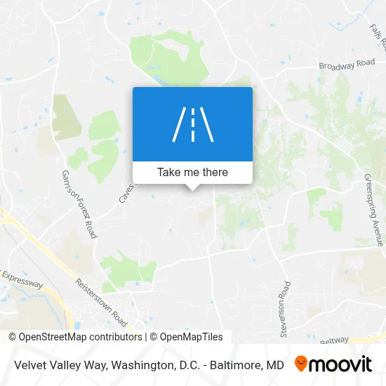 Velvet Valley Way map