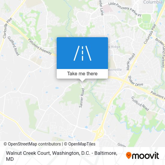 Walnut Creek Court map