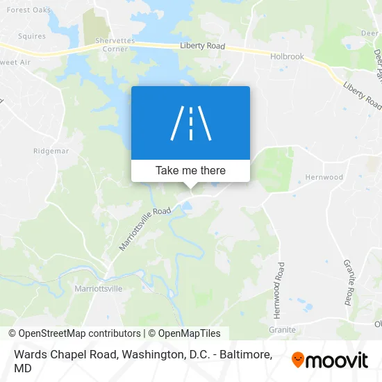 Wards Chapel Road map