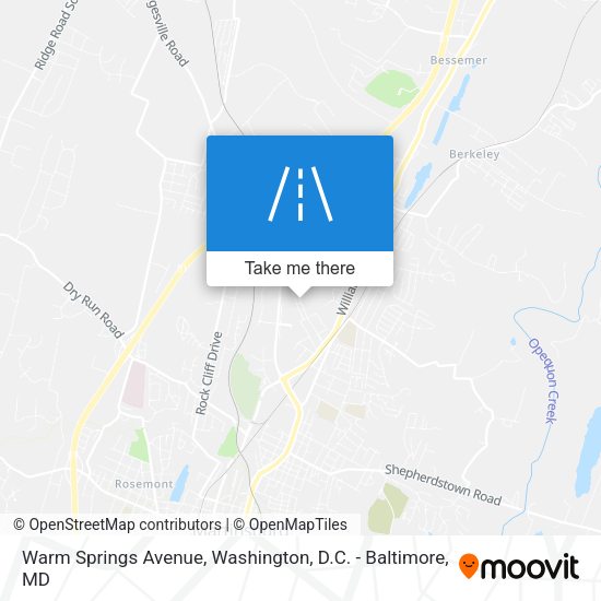 Warm Springs Avenue map