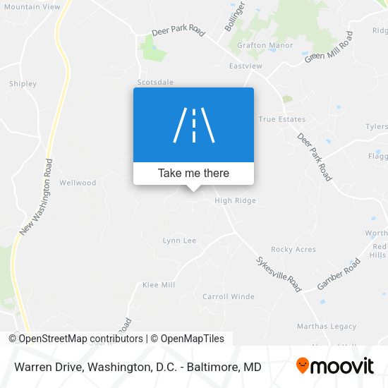 Warren Drive map