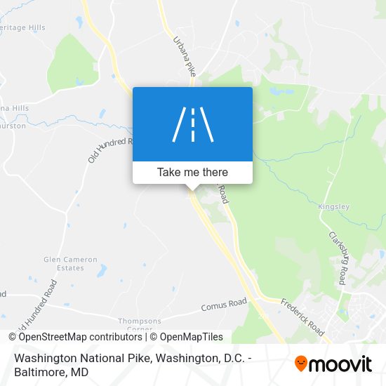 Mapa de Washington National Pike