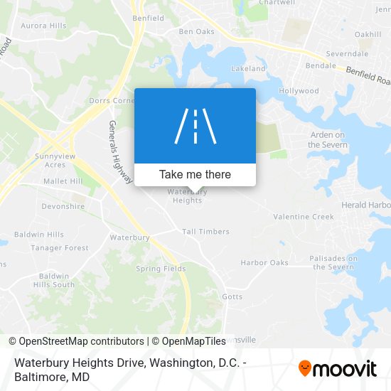 Waterbury Heights Drive map