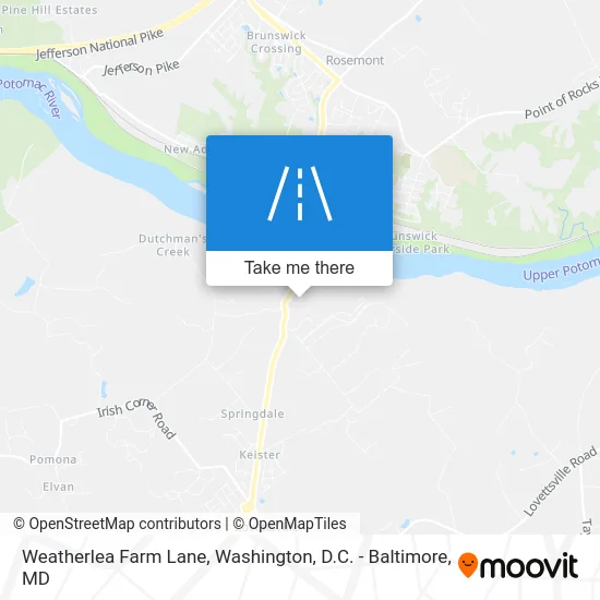 Weatherlea Farm Lane map