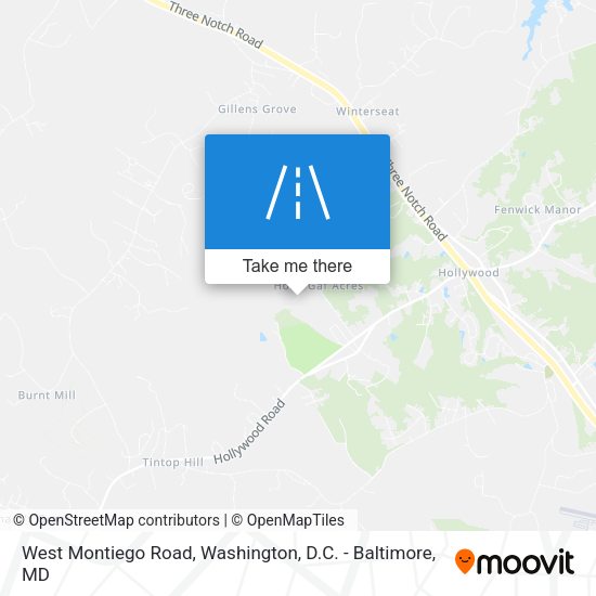 West Montiego Road map