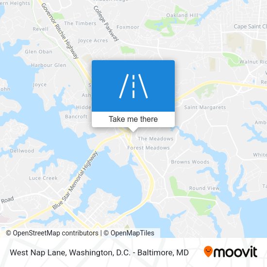 West Nap Lane map