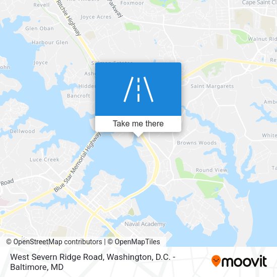 West Severn Ridge Road map