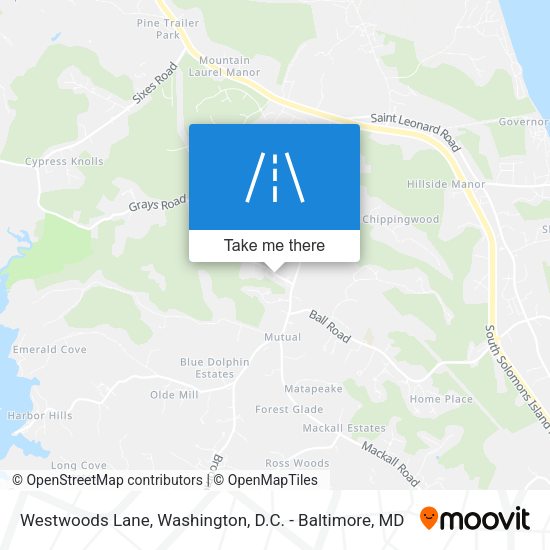 Westwoods Lane map