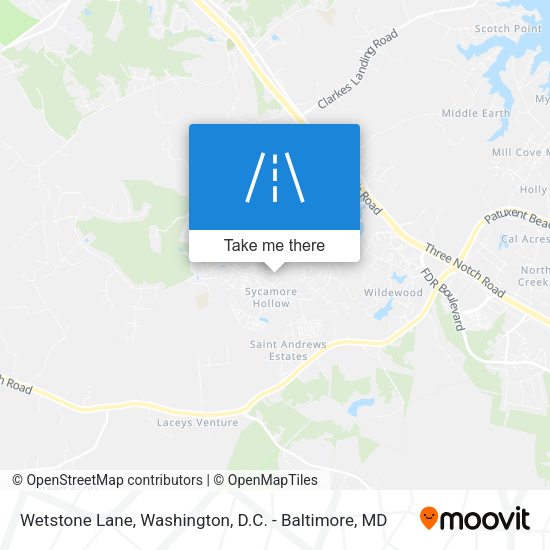 Wetstone Lane map