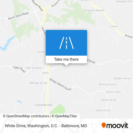 White Drive map