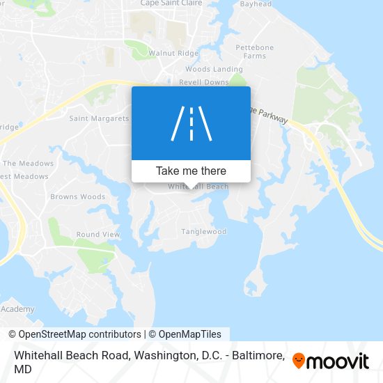 Whitehall Beach Road map