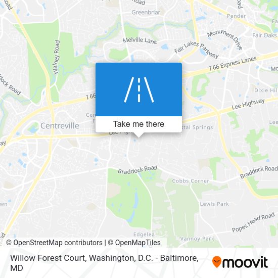 Mapa de Willow Forest Court