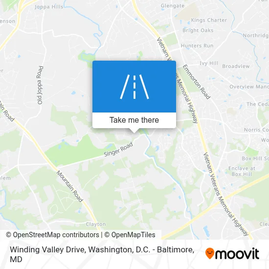 Winding Valley Drive map