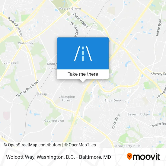 Wolcott Way map