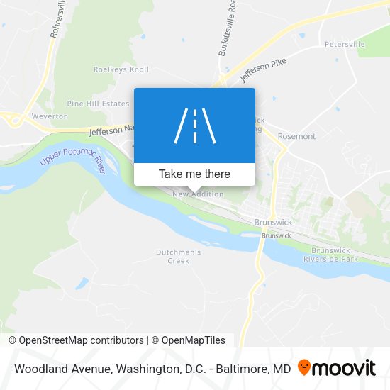 Woodland Avenue map