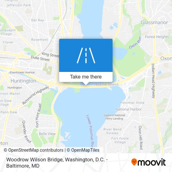 Woodrow Wilson Bridge map