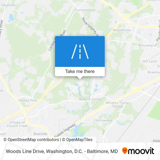 Woods Line Drive map