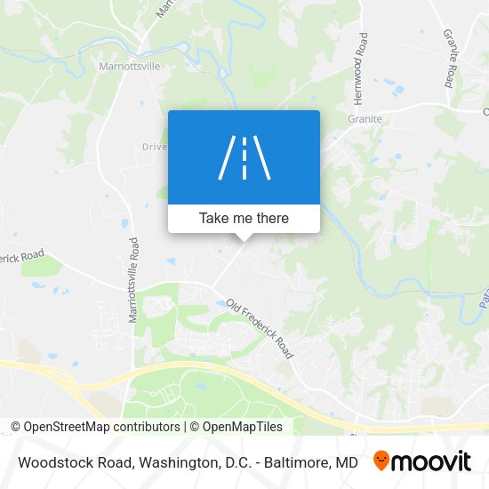 Woodstock Road map