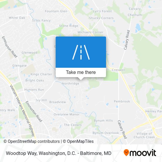 Woodtop Way map
