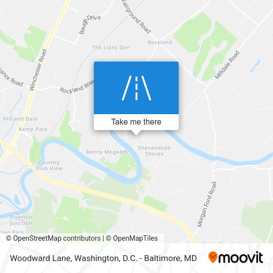 Woodward Lane map