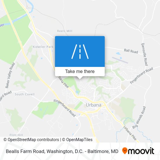 Bealls Farm Road map