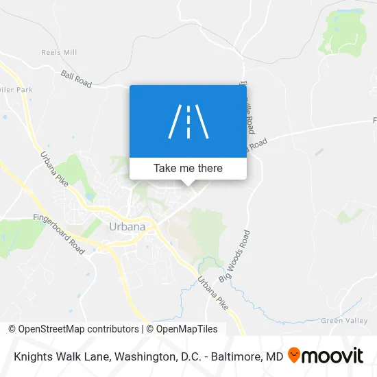 Knights Walk Lane map