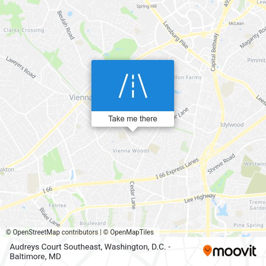 Mapa de Audreys Court Southeast