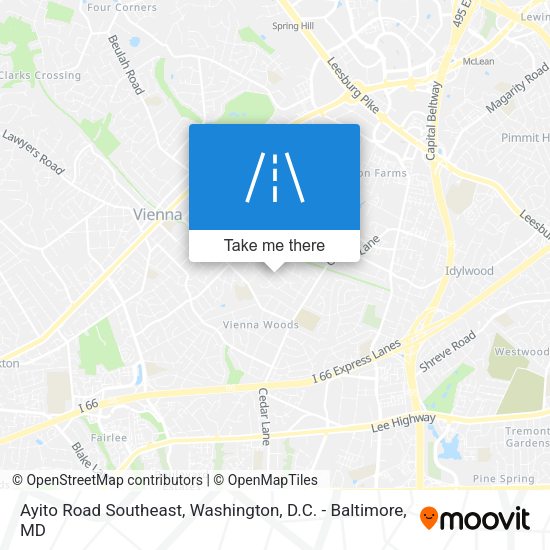 Ayito Road Southeast map
