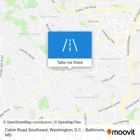 Mapa de Cabin Road Southeast